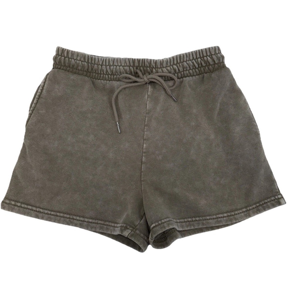 Better Together Women Short‎ M Olive Green Elastic Waist Pockets Casual
